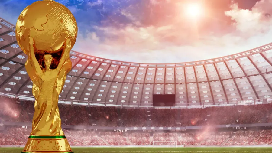 qatar 2022 fifa world cup logo on white football