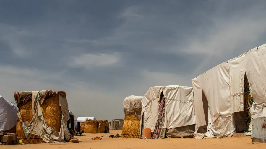 refugee camp in africa full of people who took refuge
