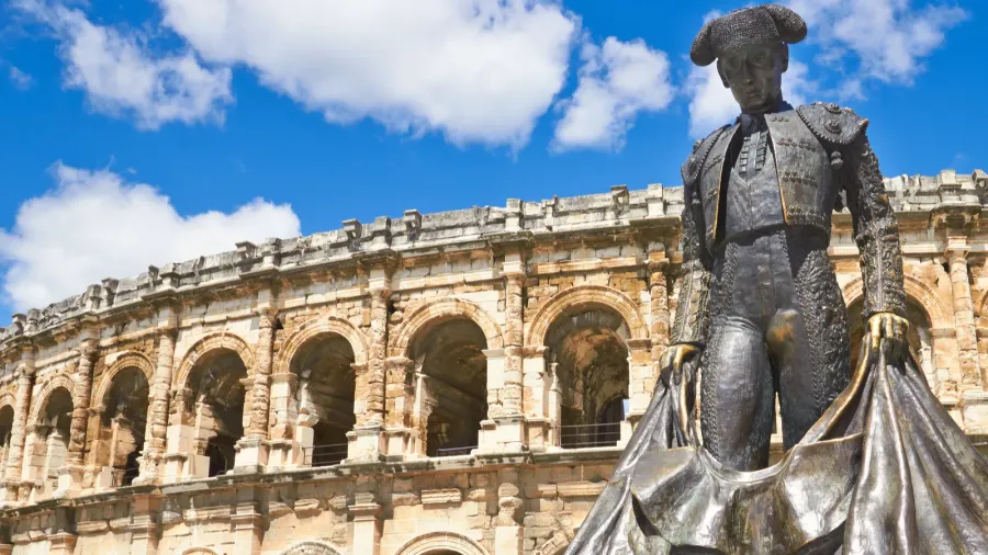 roman amphitheater in provence nimes france