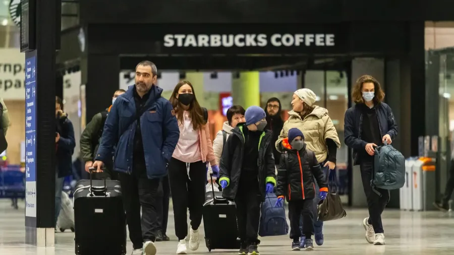 saintpetersburg russia 30 april 2020 group of people in masks