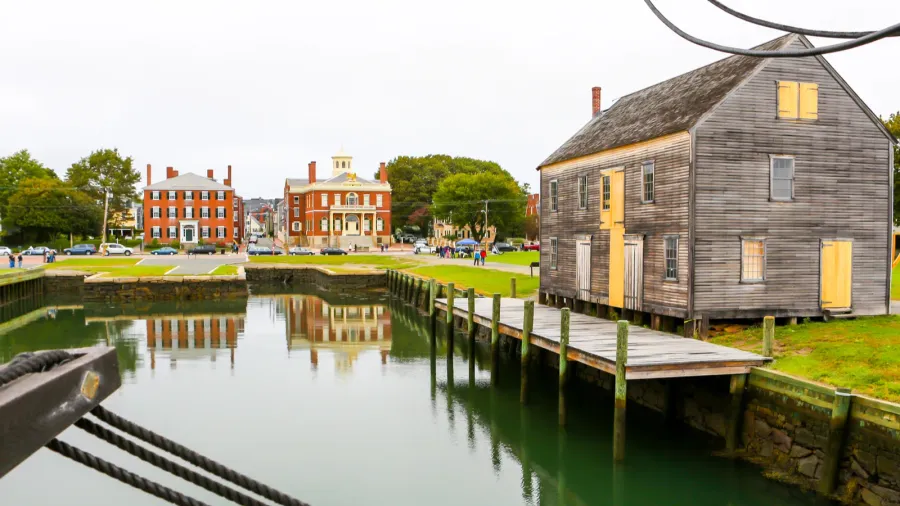 salem harbor view from historic ship named threemasted friendship