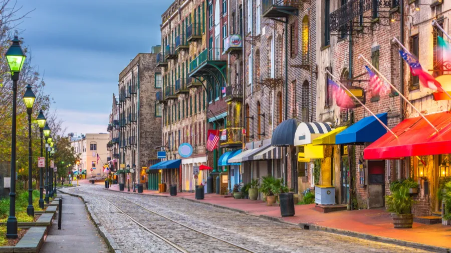 savannah georgia usa pubs and bars on historic river street