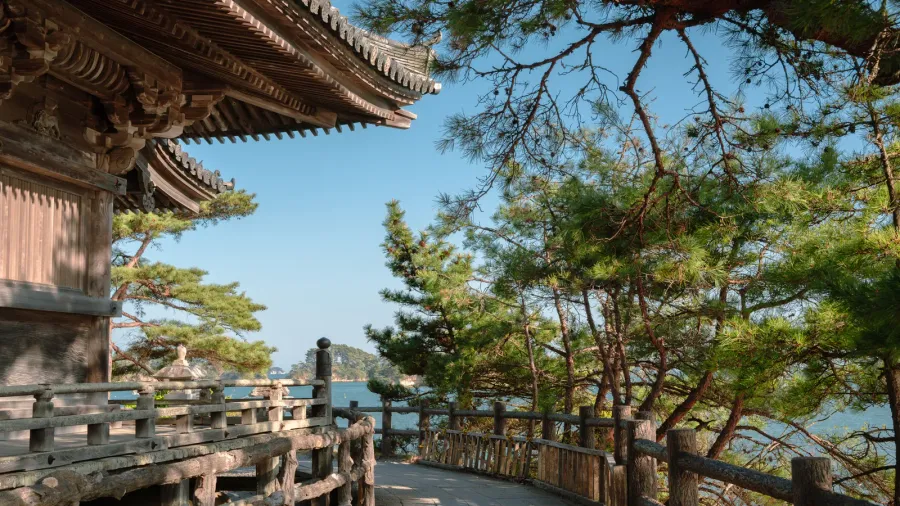 seaside godaido of zuiganji temple in matsushima miyagi japan