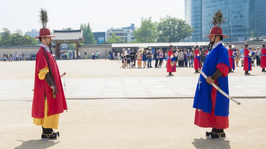seoulsouth korea  may 22 changing of the royal guard