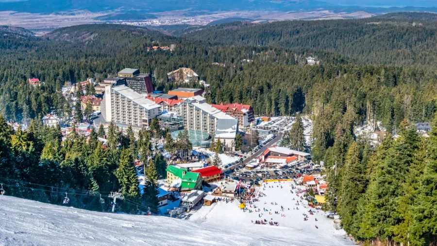 skiing center in borovets during winter bulgaria