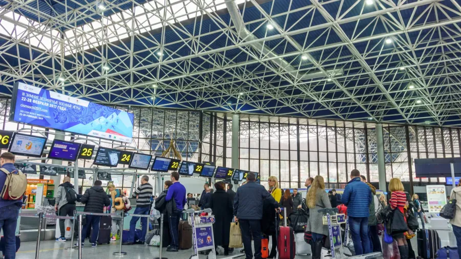 sochi russia februar 02 2017 passenger terminal in internatio