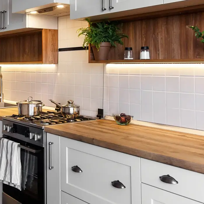 Mix Wood Tones for a Warm Kitchen Look
