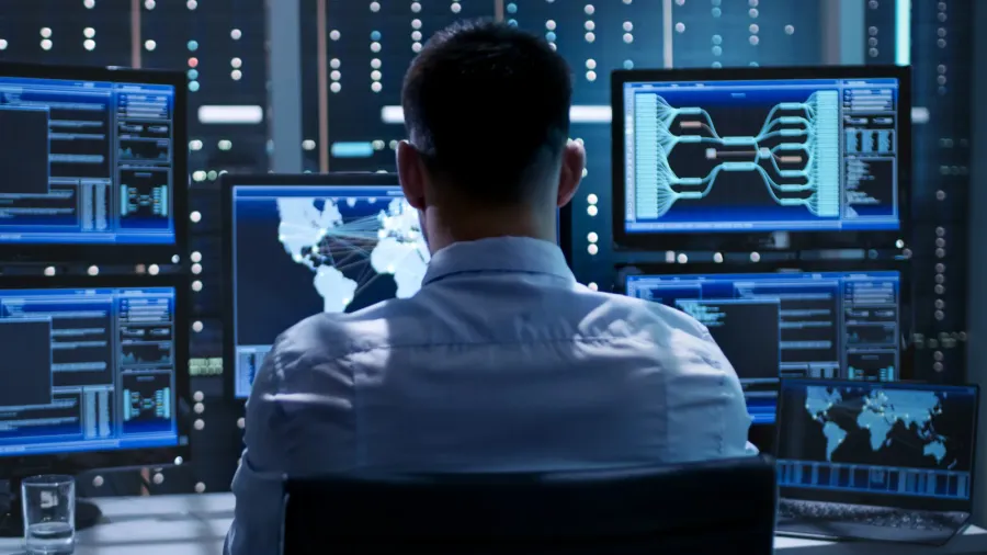 system security specialist working at system control center roo