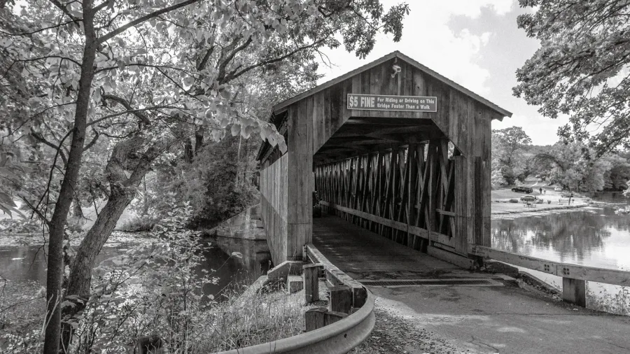 the historical fallasburg covered bridge remains open to auto traffic
