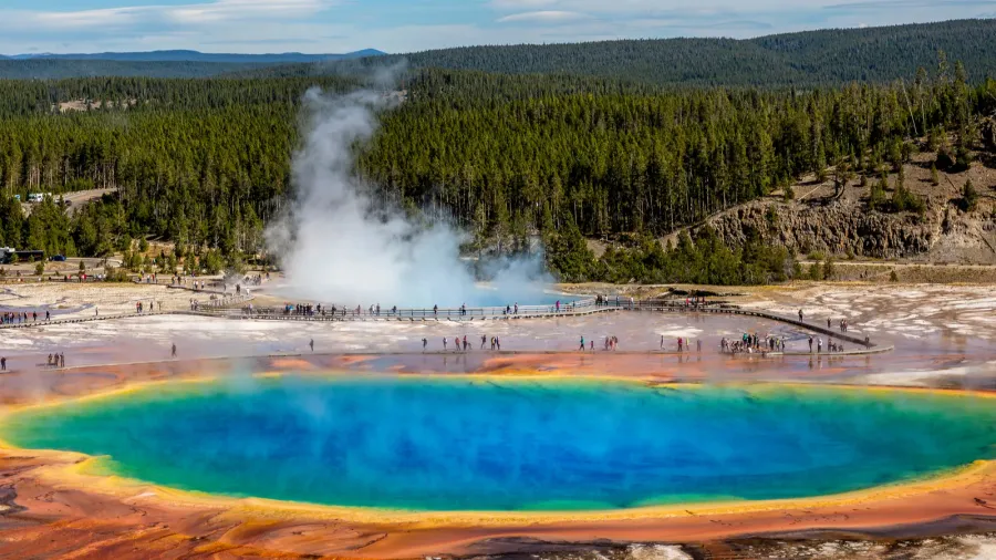 the magic of the grand prismatic spring in the yellowstone