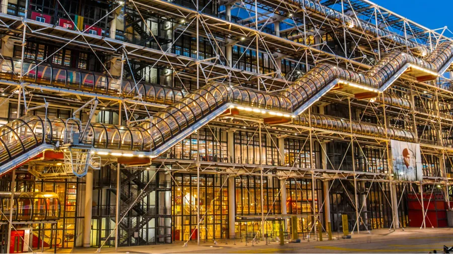 the pompidou center museum beaubourg paris cityscape france