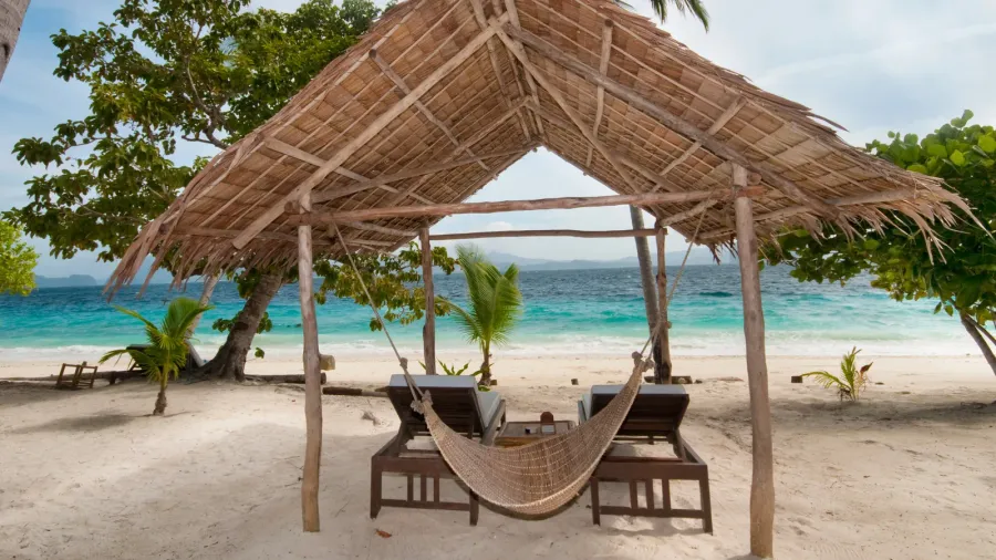 tropical hut
