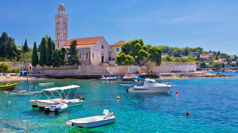 turquoise sea of hvar island