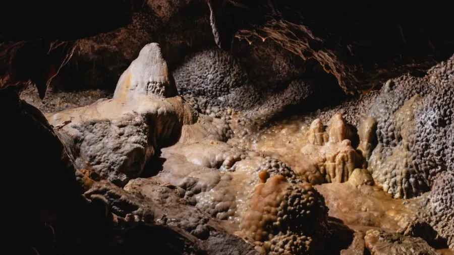 unique calcite formations in jewel cave national monument called
