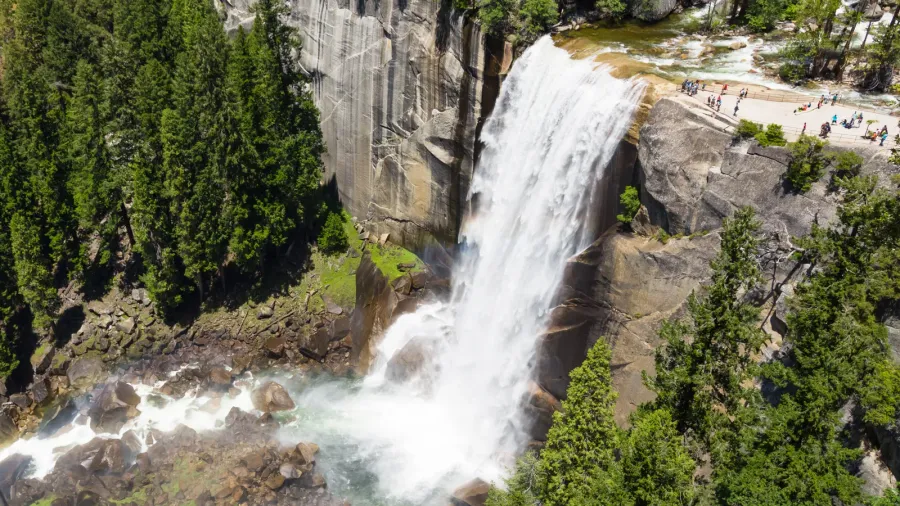 vernal fall from hike trail