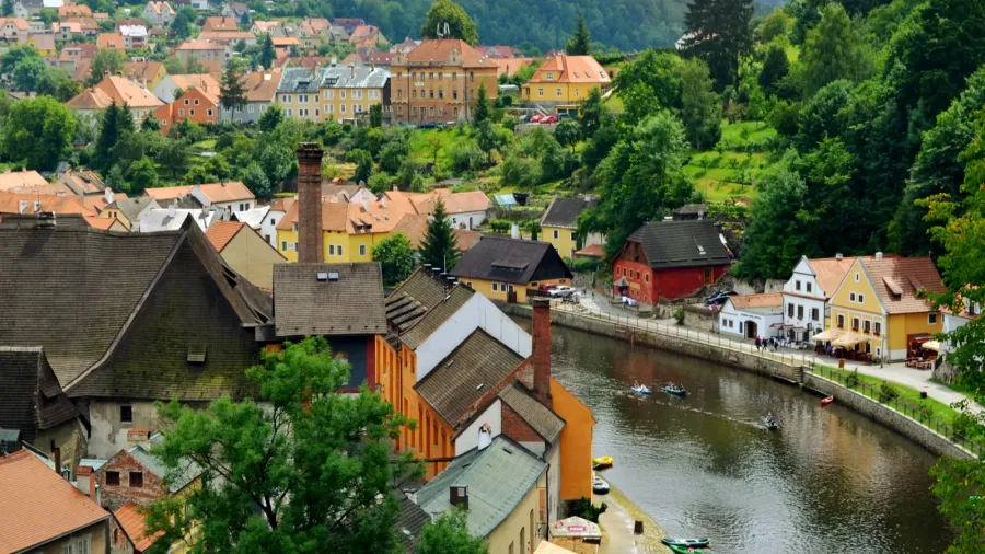 view of cesky krumlov city