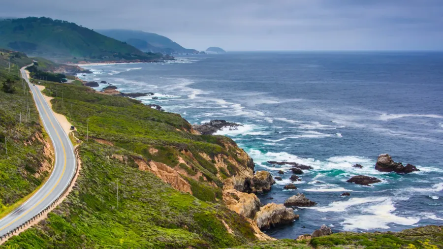 view of pacific coast highway at garrapata state park californ