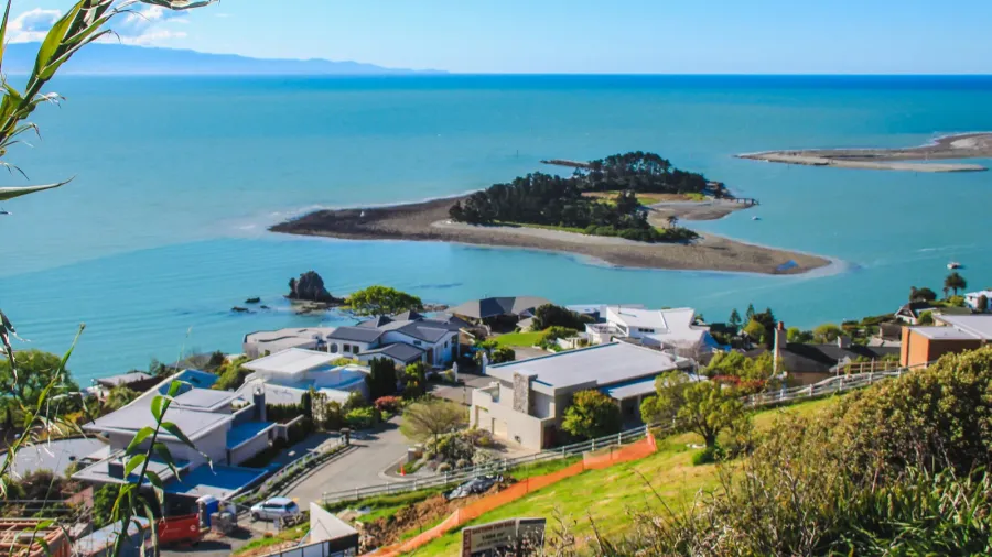 view over nelson and the coastline from princes drive lookout