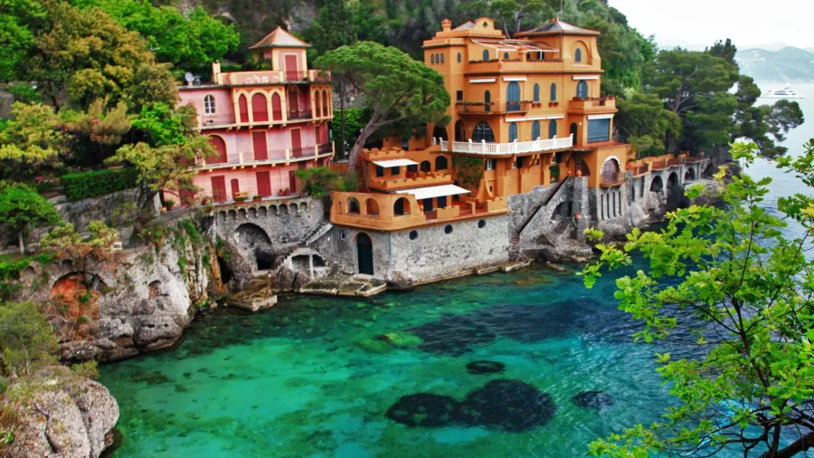 villa in portofino liguria italy retro styled pictures