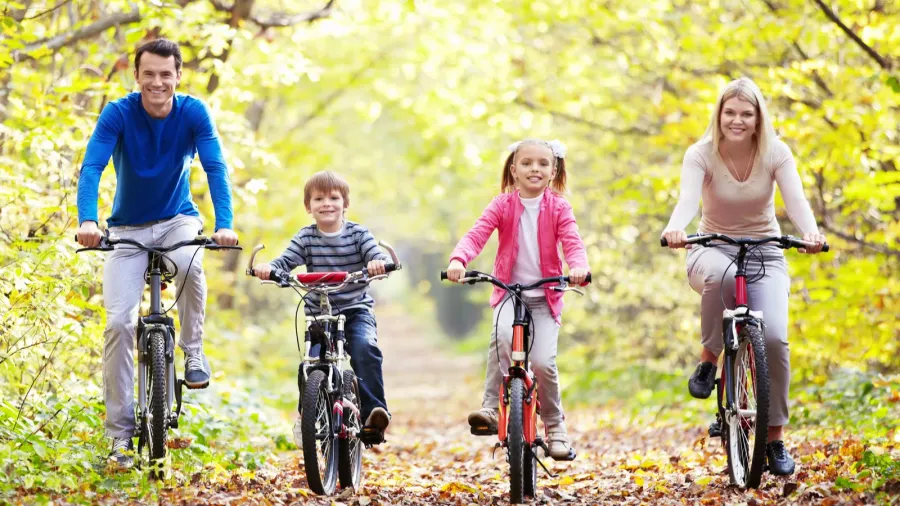 walk on bicycles