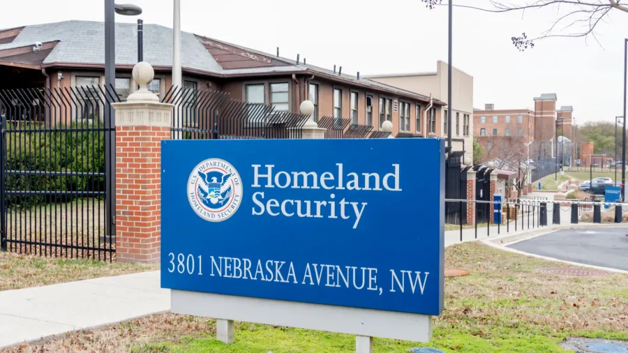 washington dc usa january 13 2020 homeland security dhs sign