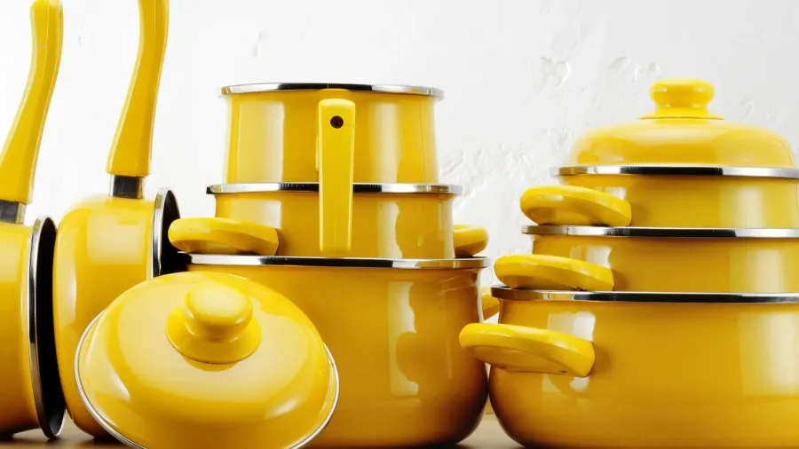yellow cookware