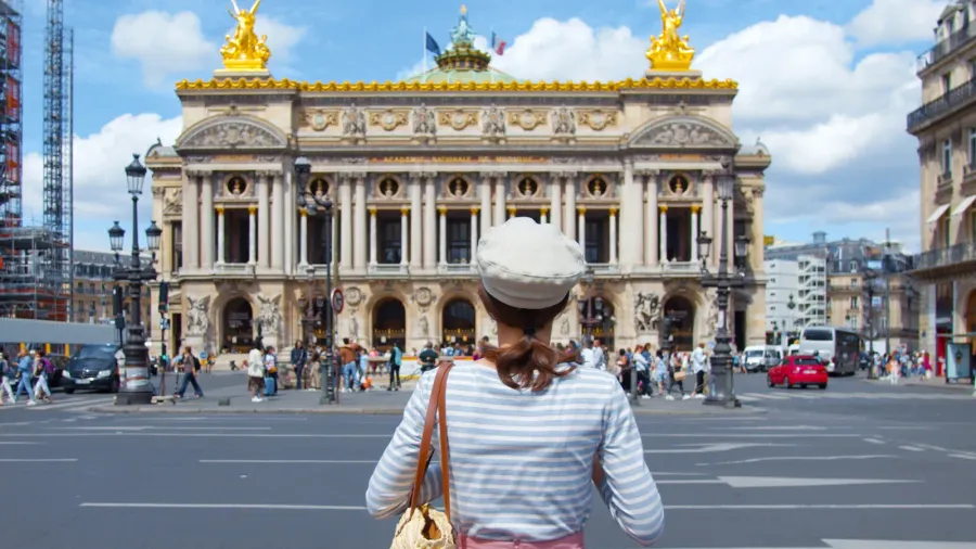young girl at the opera in paris france
